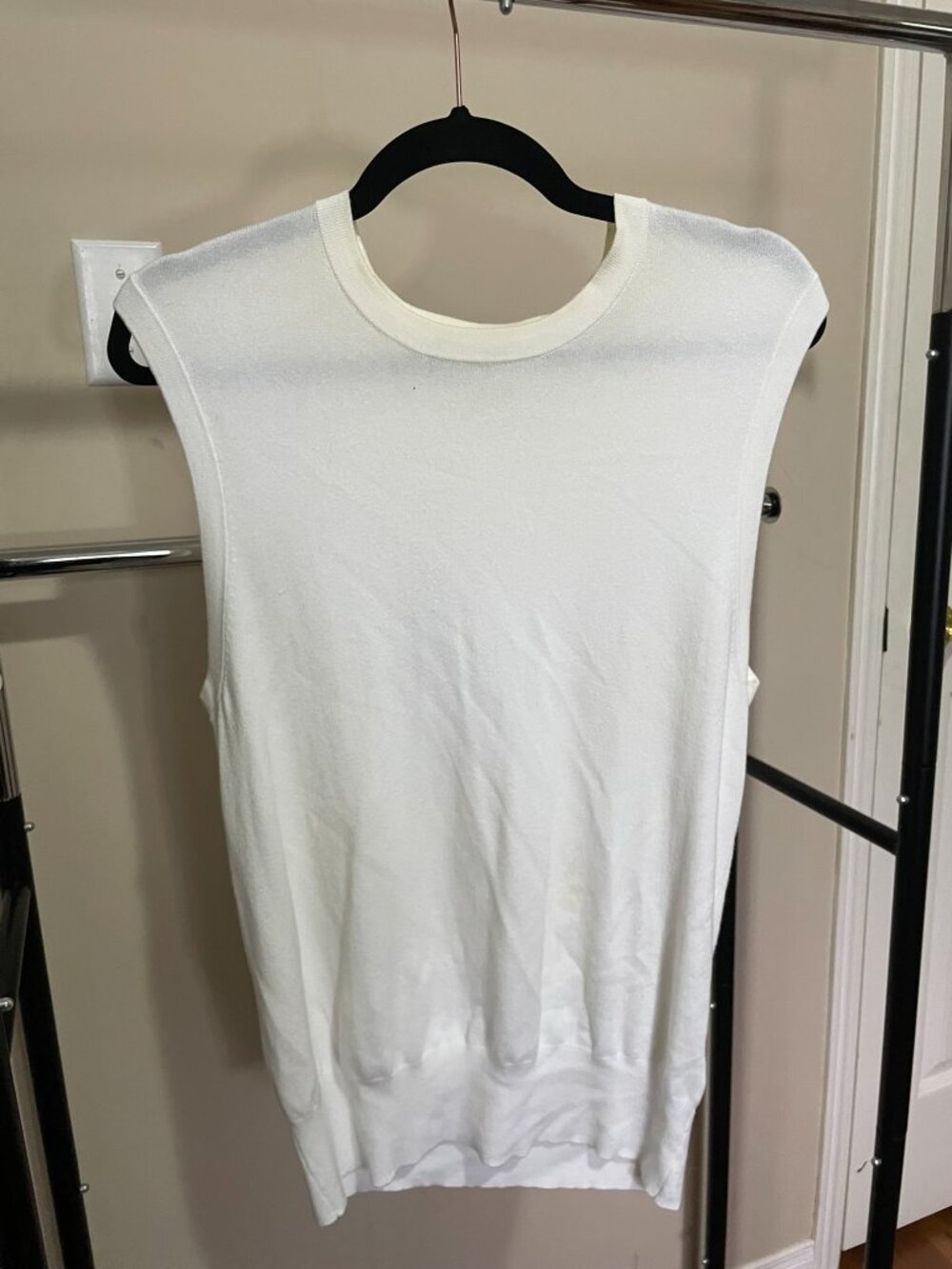 Knit Tank, White, XL
